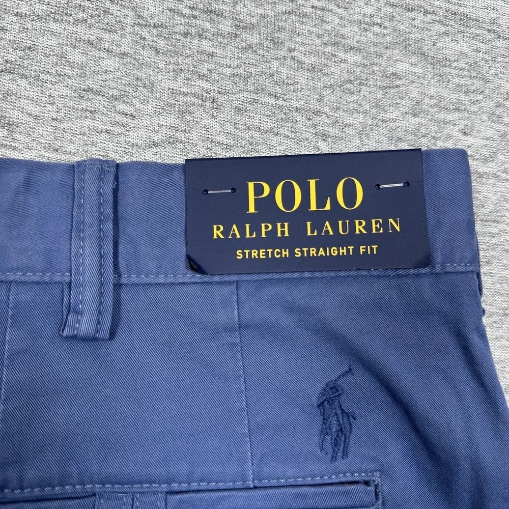 Polo Ralph Lauren Pants Mens 40x32 Blue Stretch Cotton Twill Chino City NEW